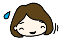 Nodding girl sticker #1309476
