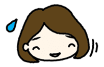 Nodding girl sticker #1309476
