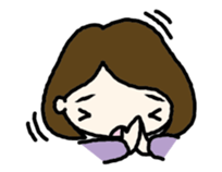 Nodding girl sticker #1309477