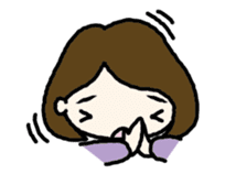 Nodding girl sticker #1309477