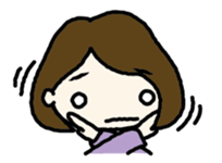 Nodding girl sticker #1309478