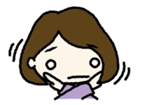 Nodding girl sticker #1309478