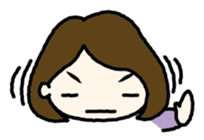 Nodding girl sticker #1309479