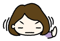 Nodding girl sticker #1309479