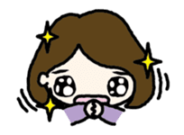 Nodding girl sticker #1309480