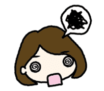 Nodding girl sticker #1309481