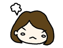 Nodding girl sticker #1309484
