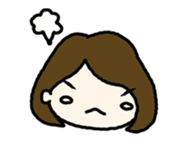 Nodding girl sticker #1309484