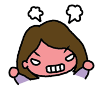 Nodding girl sticker #1309485