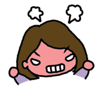 Nodding girl sticker #1309485