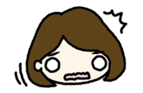 Nodding girl sticker #1309488