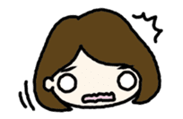 Nodding girl sticker #1309488