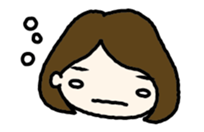 Nodding girl sticker #1309489