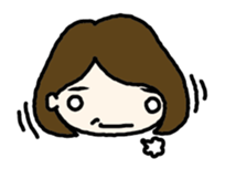 Nodding girl sticker #1309490