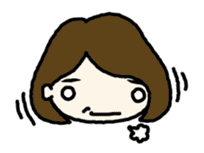 Nodding girl sticker #1309490