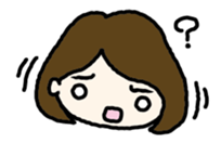 Nodding girl sticker #1309491