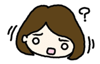 Nodding girl sticker #1309491