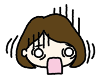 Nodding girl sticker #1309492