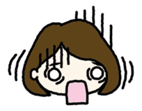 Nodding girl sticker #1309492