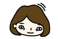 Nodding girl sticker #1309493