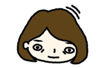 Nodding girl sticker #1309493