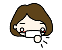 Nodding girl sticker #1309494