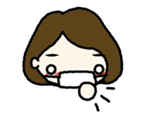 Nodding girl sticker #1309494