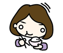Nodding girl sticker #1309496