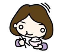 Nodding girl sticker #1309496