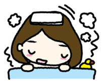 Nodding girl sticker #1309497