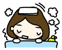Nodding girl sticker #1309497