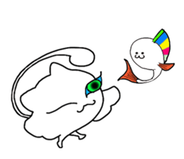 Nyanpoppo and fairies sticker #1309601