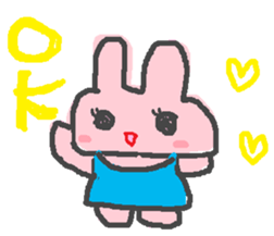 scribble rabbit sticker #1310298