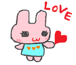 scribble rabbit sticker #1310307