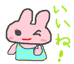 scribble rabbit sticker #1310310