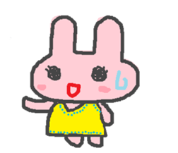 scribble rabbit sticker #1310322