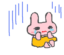 scribble rabbit sticker #1310329
