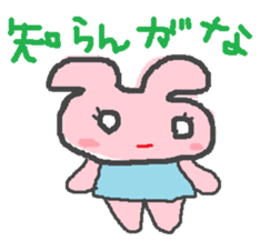 scribble rabbit sticker #1310331