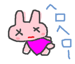 scribble rabbit sticker #1310332