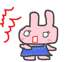 scribble rabbit sticker #1310334