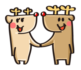 Reindeer birthday stickers sticker #1311700