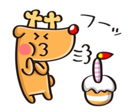 Reindeer birthday stickers sticker #1311716