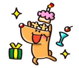 Reindeer birthday stickers sticker #1311718