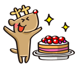 Reindeer birthday stickers sticker #1311721