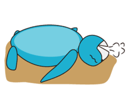 Easygoing life of sea turtle Cameta sticker #1313104