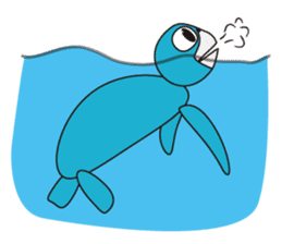 Easygoing life of sea turtle Cameta sticker #1313110