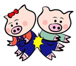 Couple of the pig 2 sticker #1313978