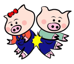 Couple of the pig 2 sticker #1313978