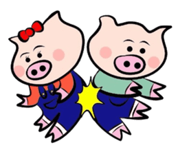 Couple of the pig 2 sticker #1313978