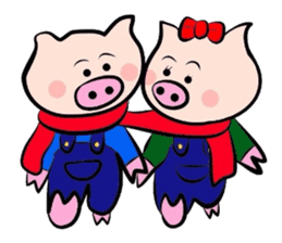 Couple of the pig 2 sticker #1313979